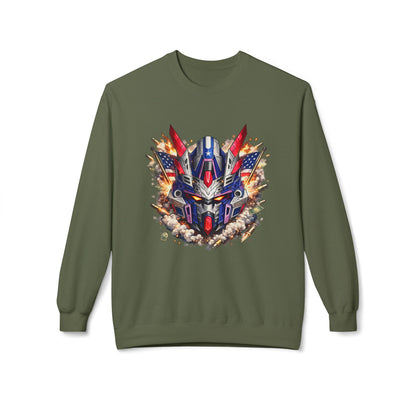 Patriot Mecha Helmet Graphic Sweater | Eco - Limited
