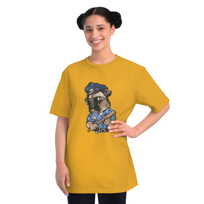 Cute Pug Cop Graphic Organic Tee