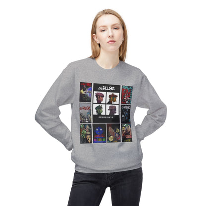 Gorillaz Album Art Collage Graphic Sweatshirt Music Inspired Streetwear