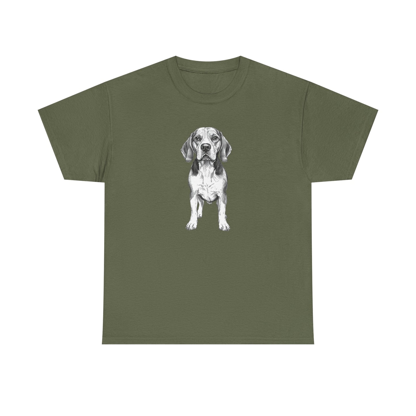 Beagle Sketch Minimal Art T-Shirt | Eco-Limited