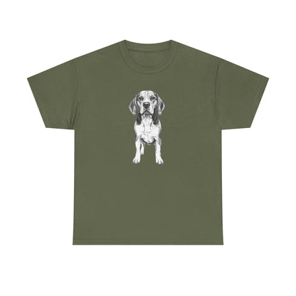 Beagle Sketch Minimal Art T-Shirt | Eco-Limited