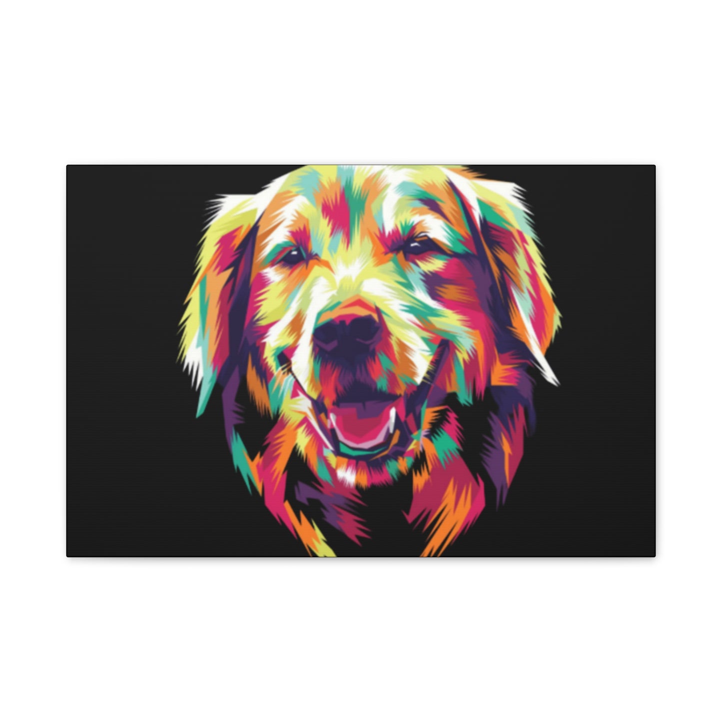Color Burst Golden Smile Canvas | Eco-Limited