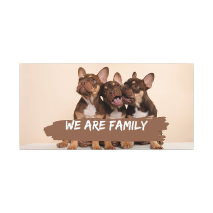 We Are Family French Bulldog Canvas Wall Art