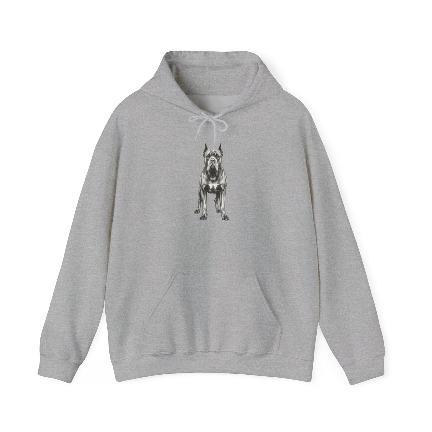 Great Dane Graphic Hoodie — Minimal Black Dog Illustration Sweatshirt