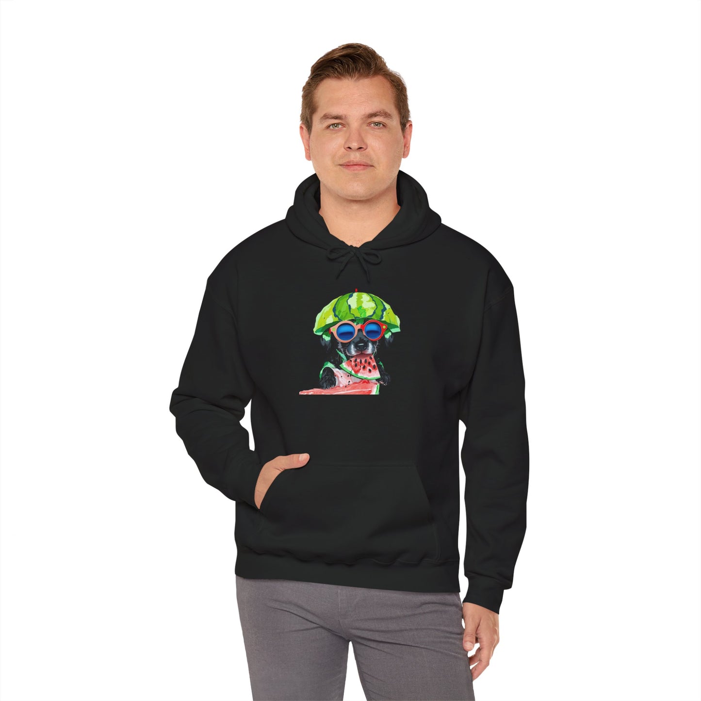 Cute Watermelon Pup Graphic Hoodie|Eco-Friendly - Limited
