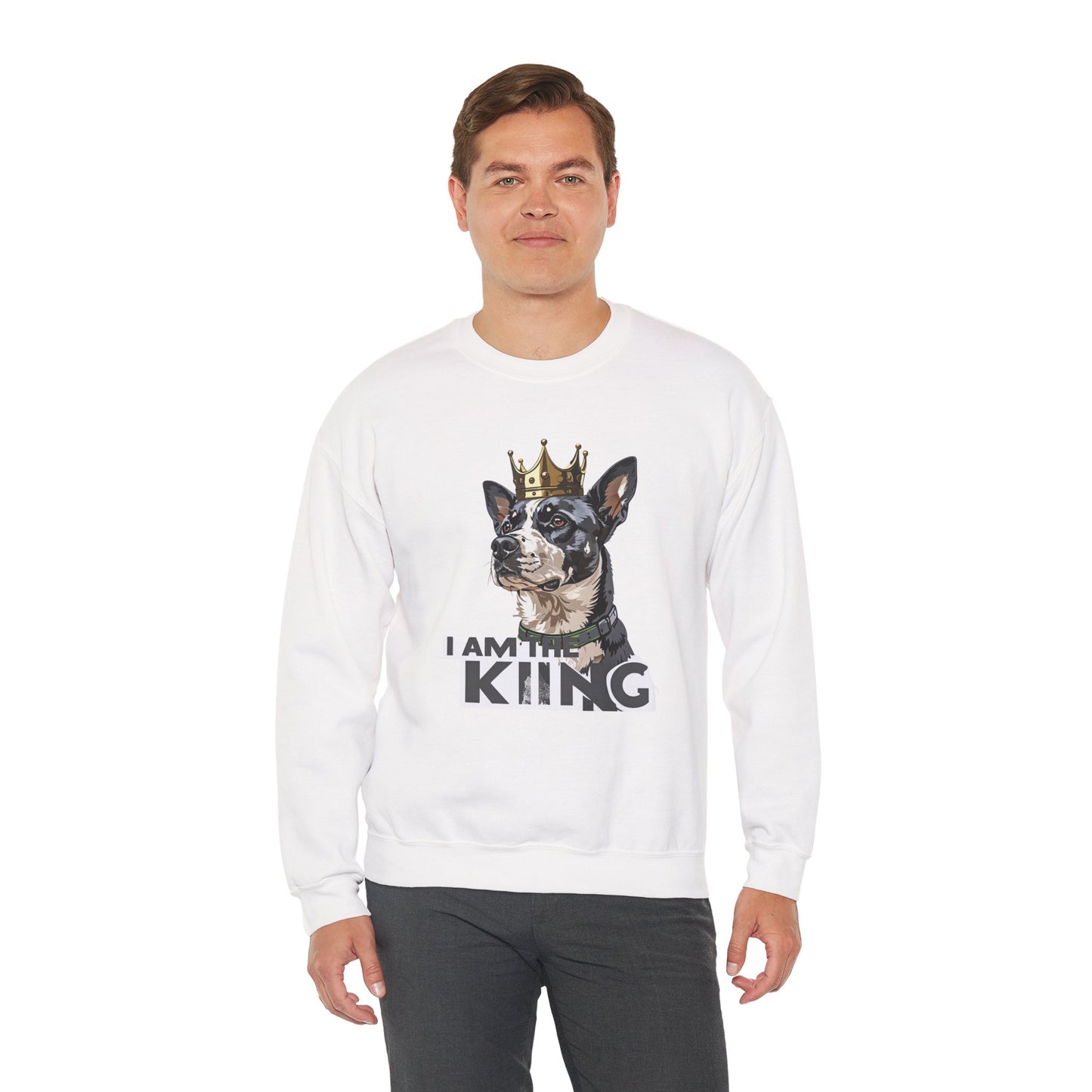 King Dog Crown Art Sweatshirt | Eco-Limited