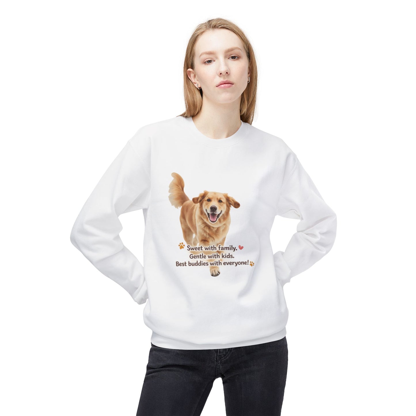 Golden Buddy Character Sweatshirt | Eco-Limited