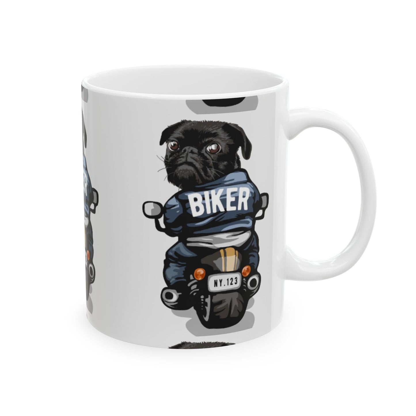 Cute Motorcycle Dog Coffee Cup (11oz, 15oz)