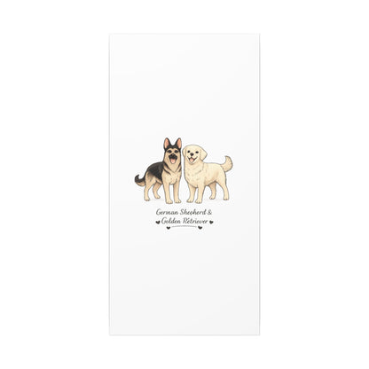 German Shepherd & Golden Retriever Canvas Wall Art