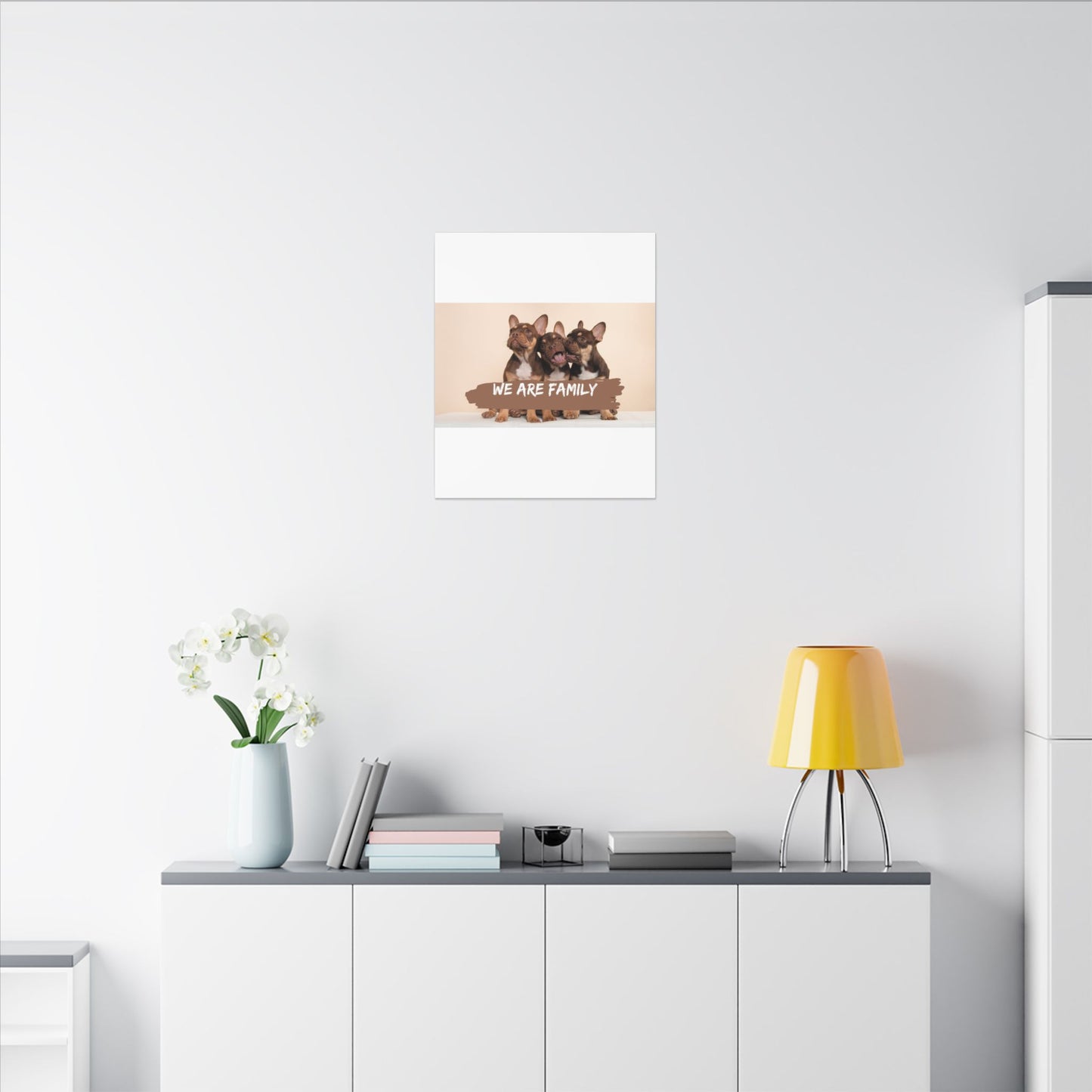 We Are Family French Bulldog Canvas Wall Art