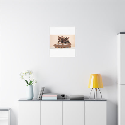 We Are Family French Bulldog Canvas Wall Art