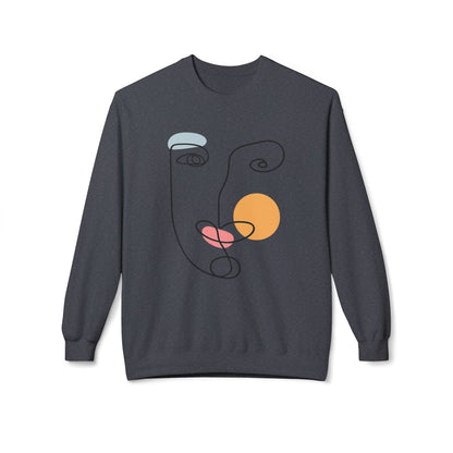 Abstract Line Face Sweatshirt | Eco-Limited