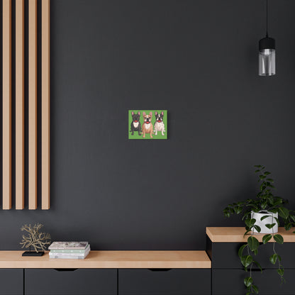 French Bulldog Trio Canvas Wall Art|Eco-Friendly - Limited