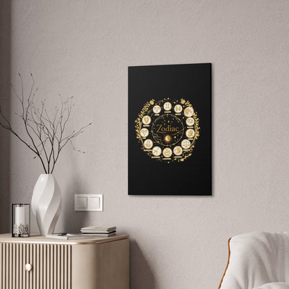 Golden Zodiac Astrology Canvas | Eco-Limited