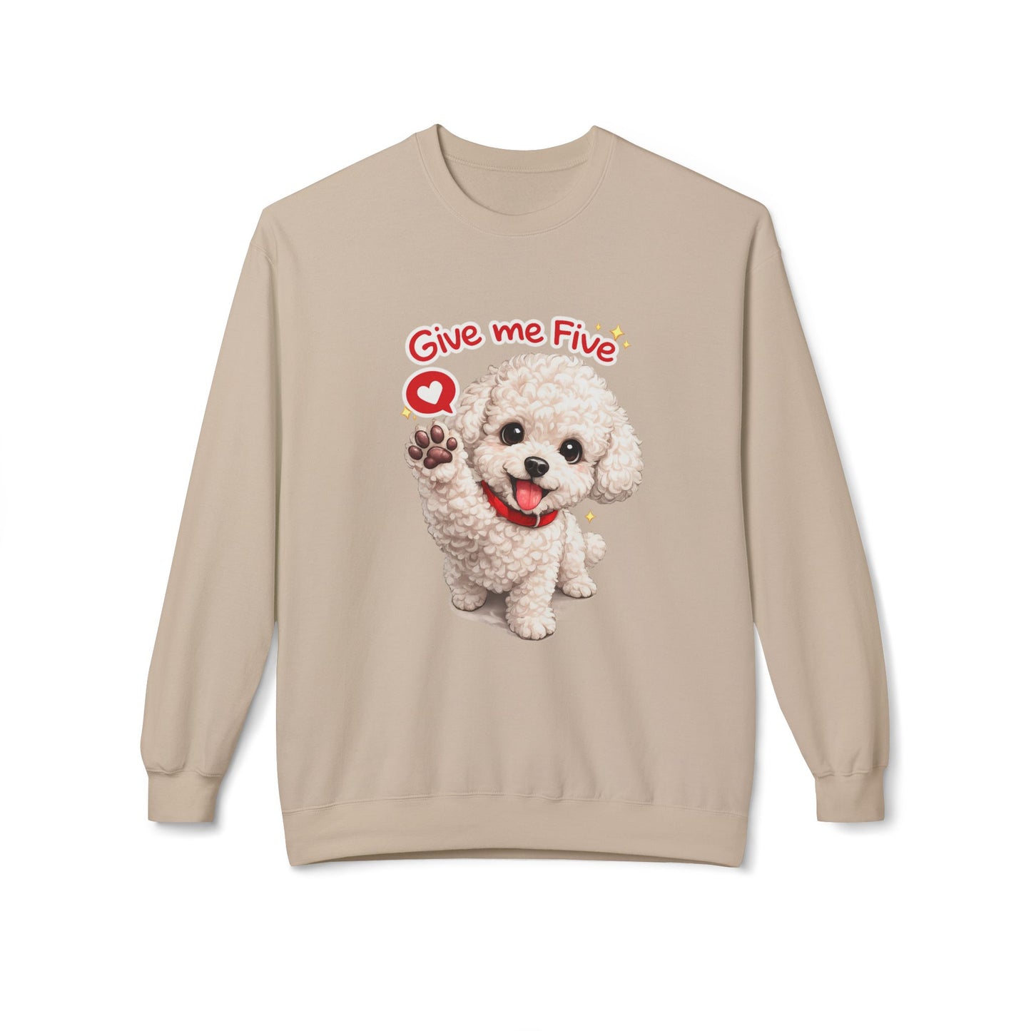 Give Me Five Cute Dog Sweatshirt | Eco-Limited