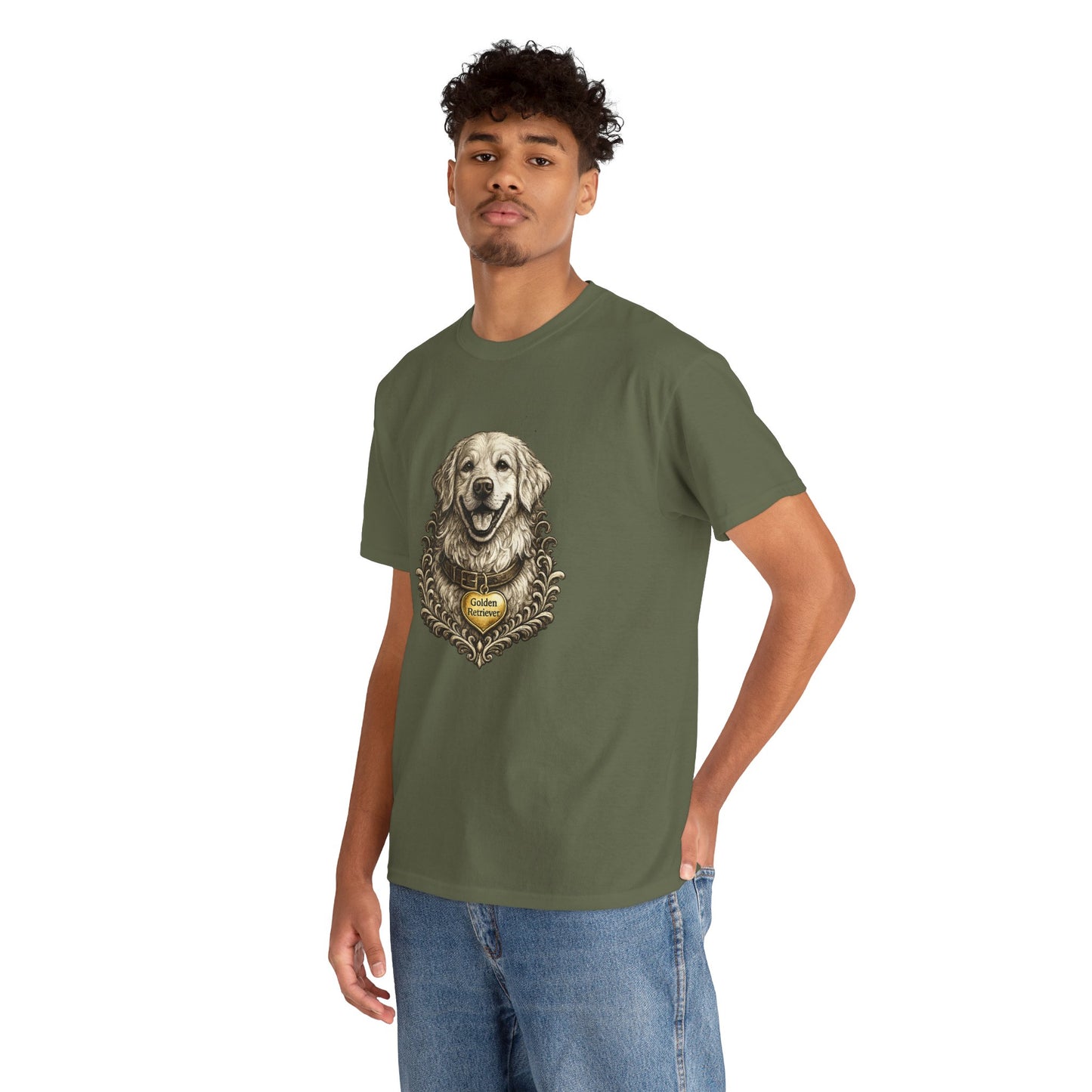 Golden Retriever Ink Illustration T-Shirt | Eco-Limited
