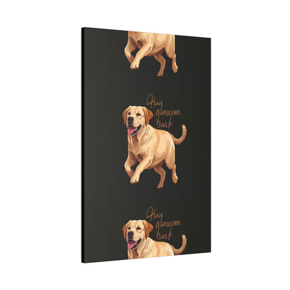 Happy Gamelon Bark Dog Canvas Wall Art | Eco-Limited