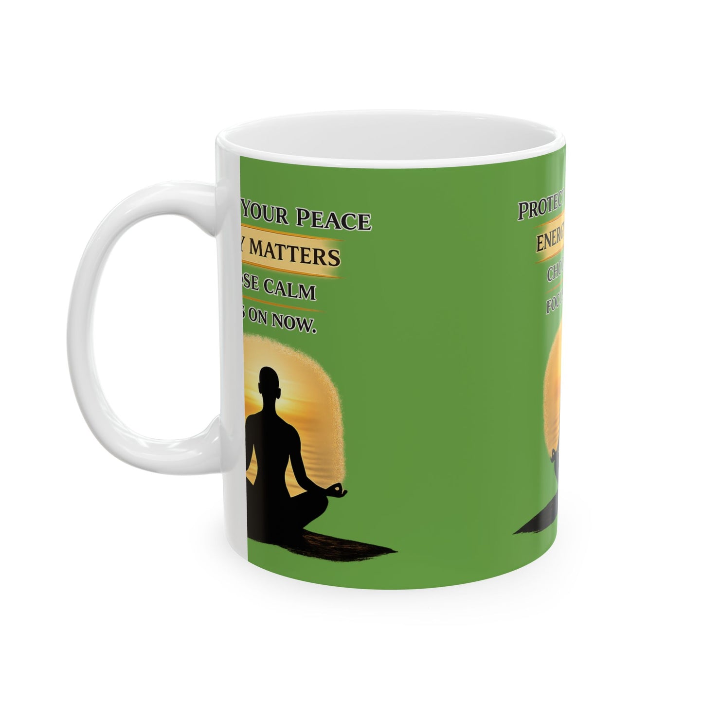 Protect Your Peace Mindfulness Ceramic Mug | Eco-Limited