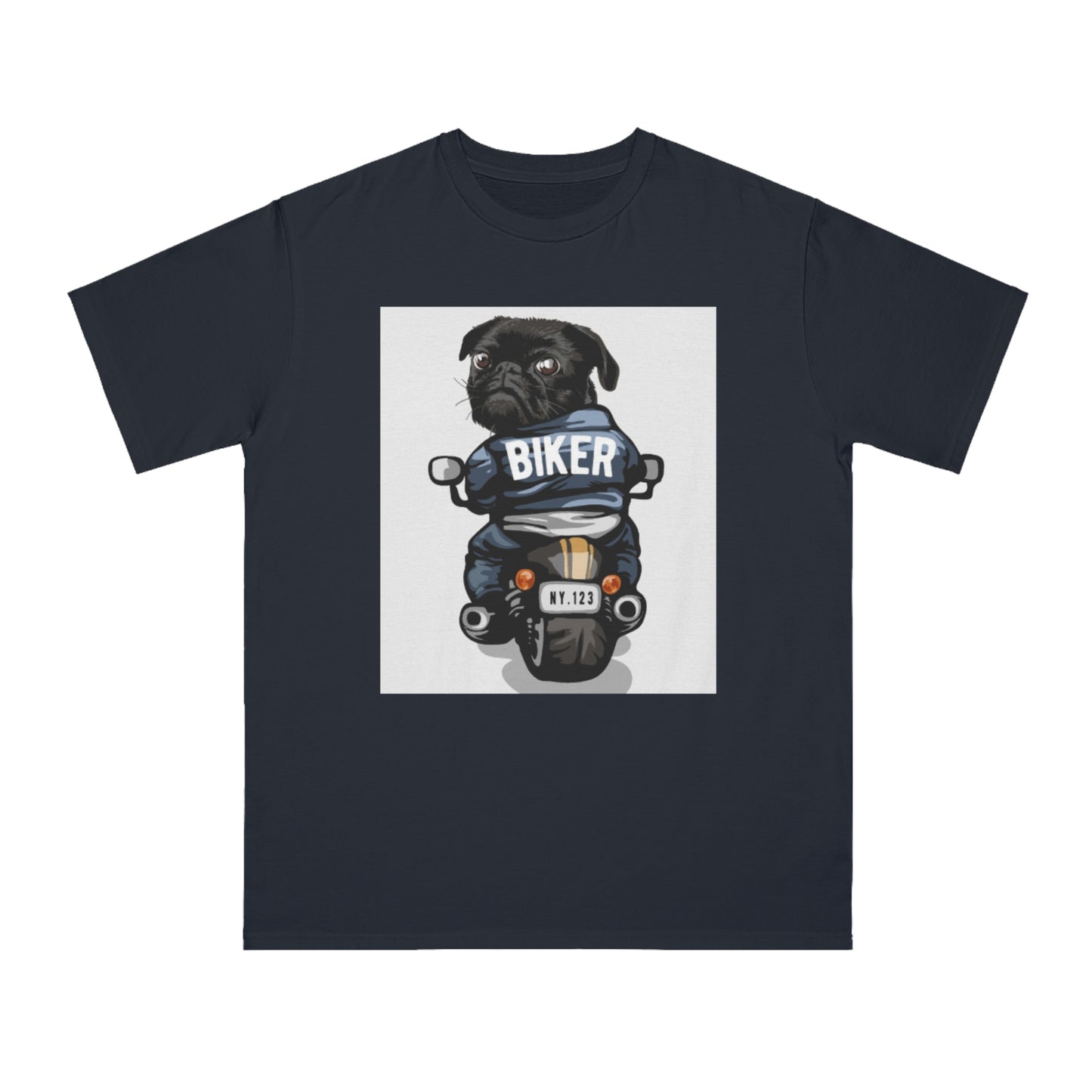 Organic Biker Pug T-Shirt | Organic-Limited