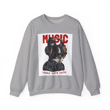 Music Dog “Make Some Noise” Graphic Sweatshirt | Eco-Limited