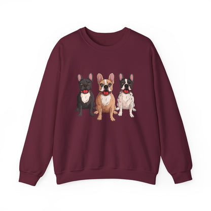French Bulldog Trio Graphic Sweatshirt|Eco-Friendly - Limited