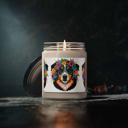 Floral Dog Portrait Candle | Eco-Limited