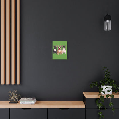 French Bulldog Trio Canvas Wall Art|Eco-Friendly - Limited