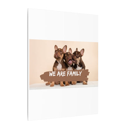 We Are Family French Bulldog Canvas Wall Art