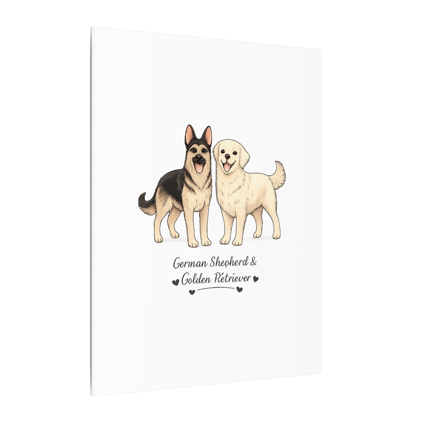 German Shepherd & Golden Retriever Canvas Wall Art