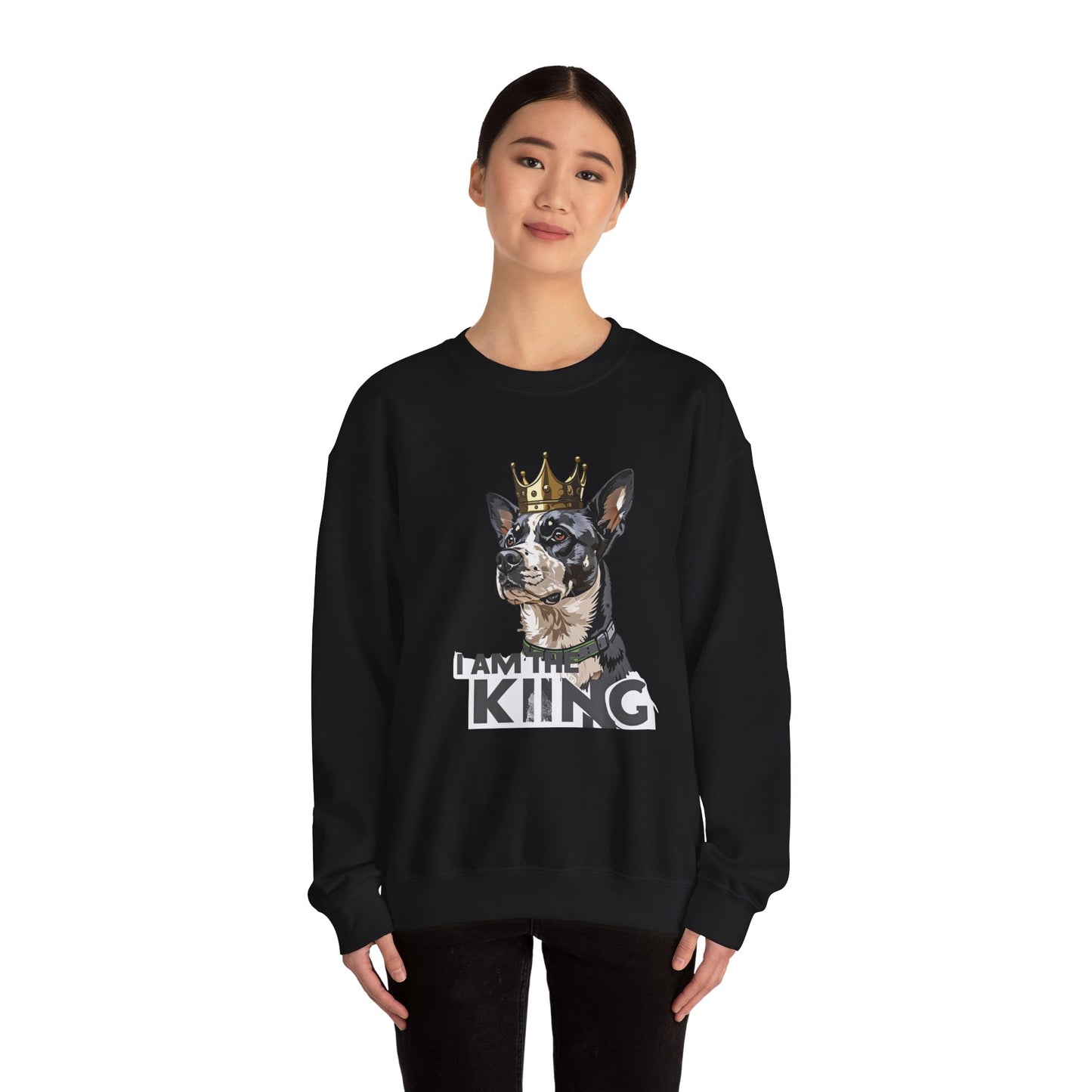 King Dog Crown Art Sweatshirt | Eco-Limited