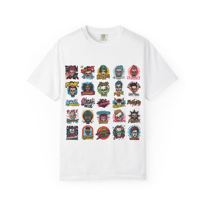 Punk Rock Skull Patch Grid T-Shirt|Eco-Friendly - Limited