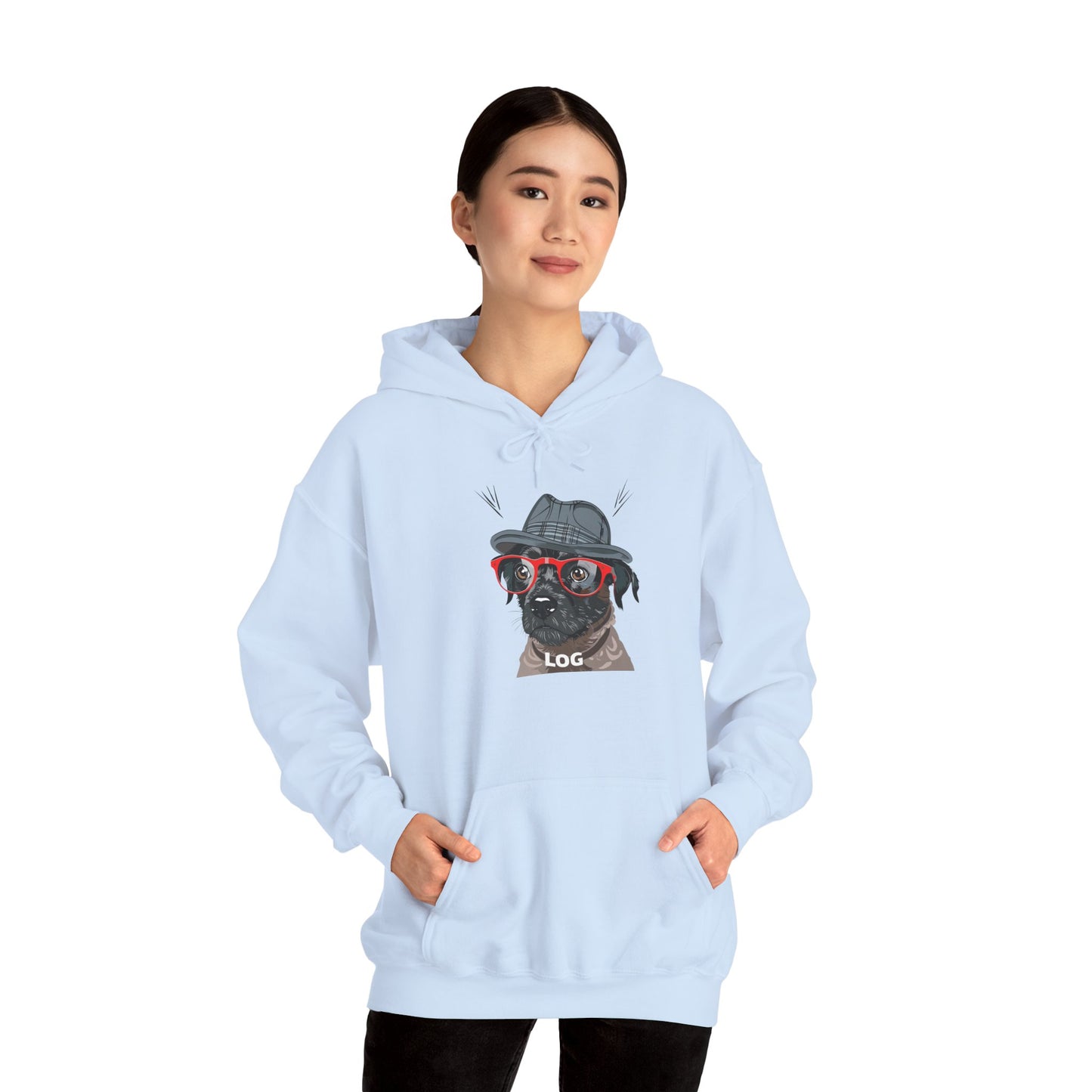 Hipster Pug Illustration Hoodie | Eco-Limited
