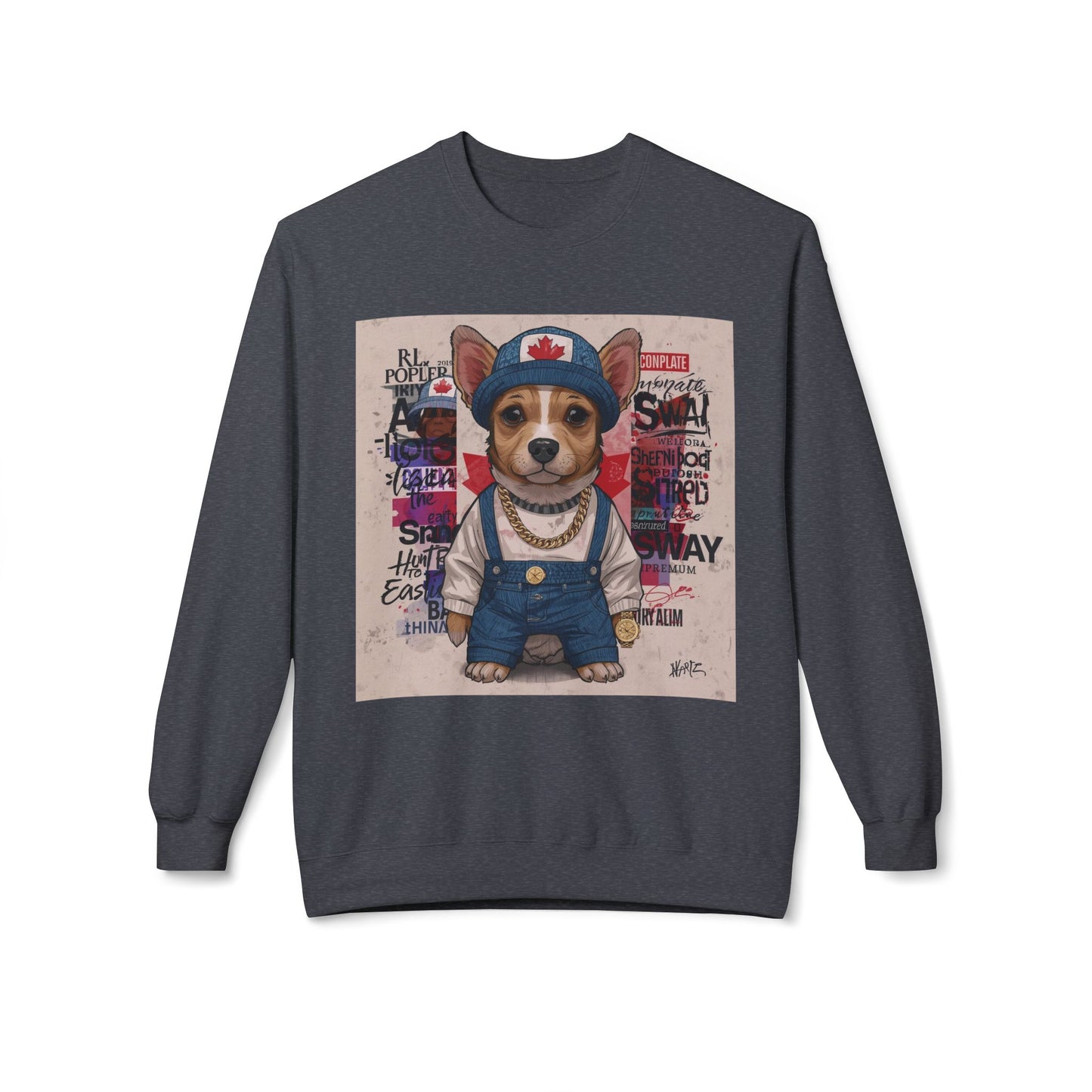 Lucky Street Pup Art Sweater | Eco-Limited