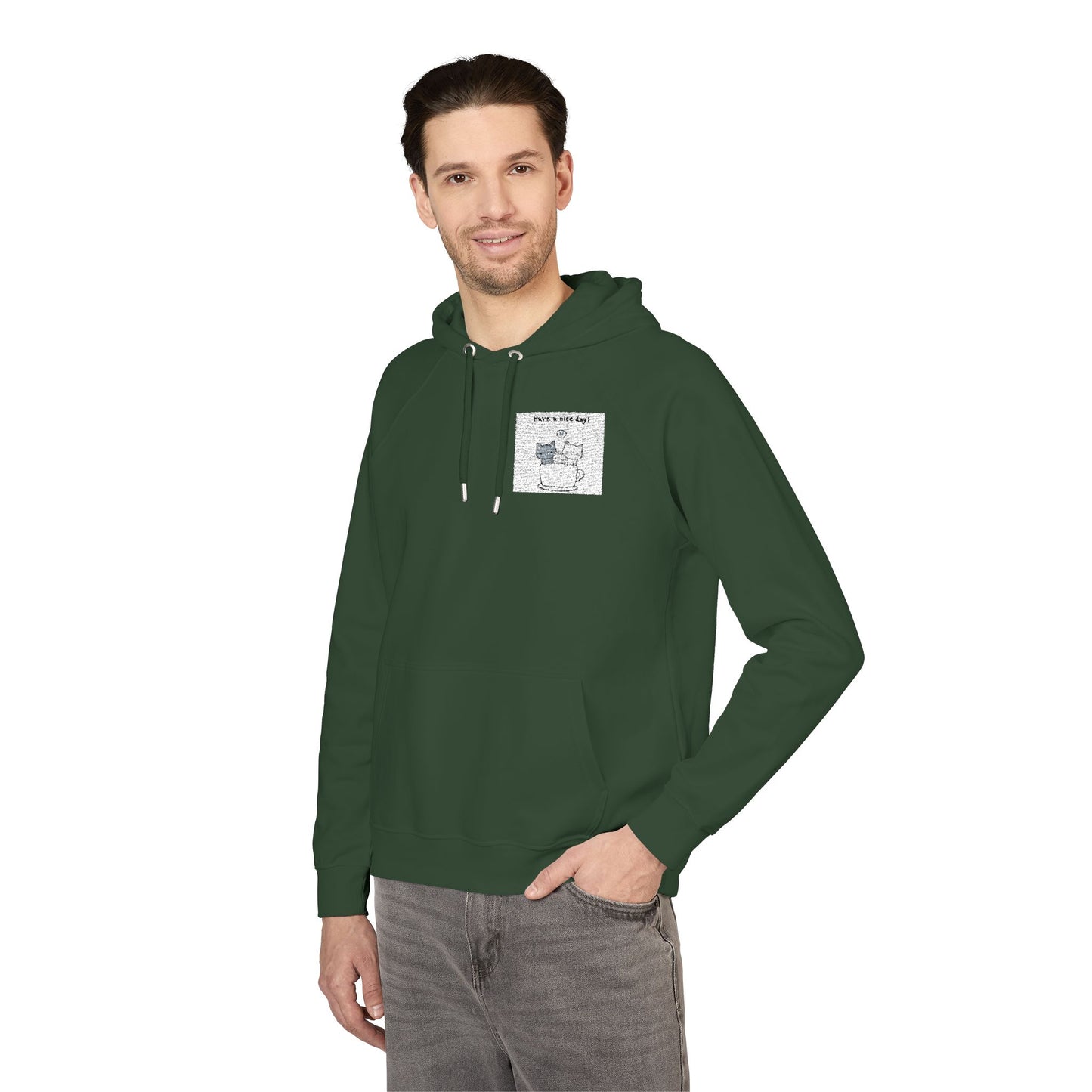 Organic “Have a Nice Day” Cat Hoodie | Organic-Limited