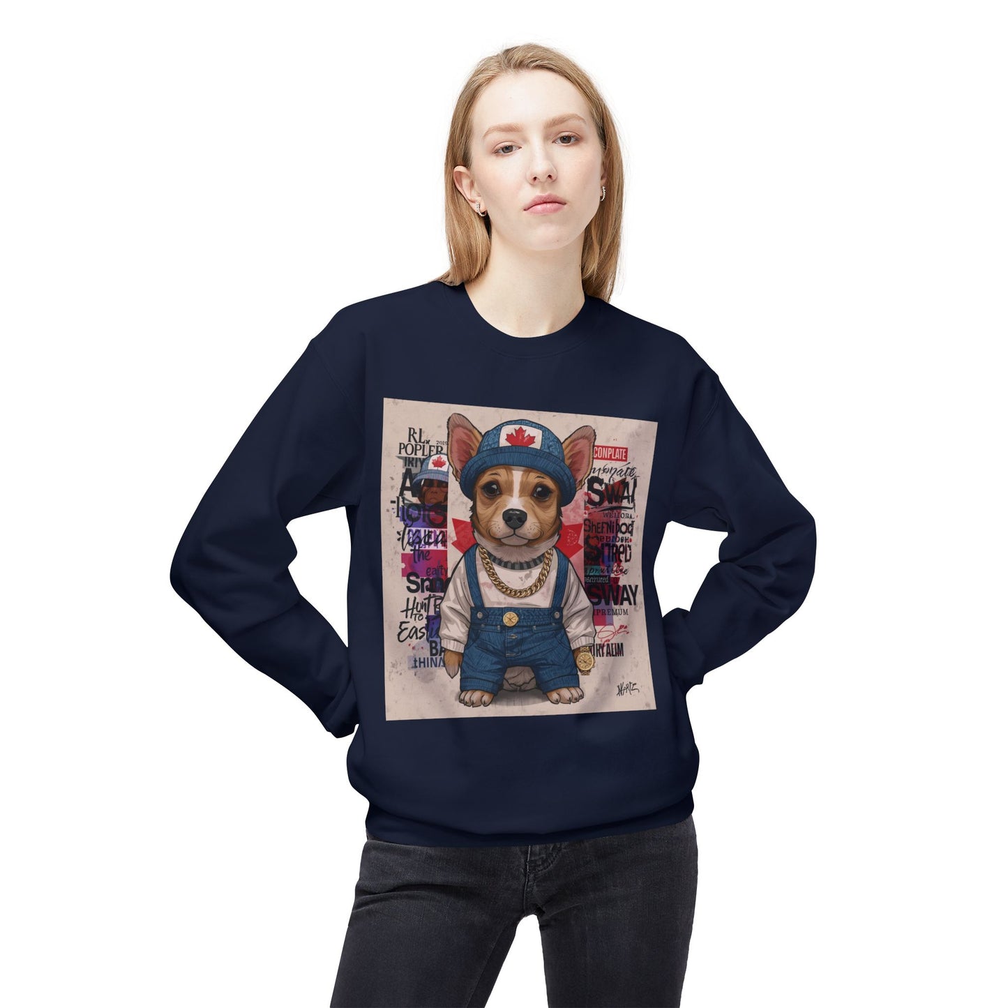 Lucky Street Pup Art Sweater | Eco-Limited