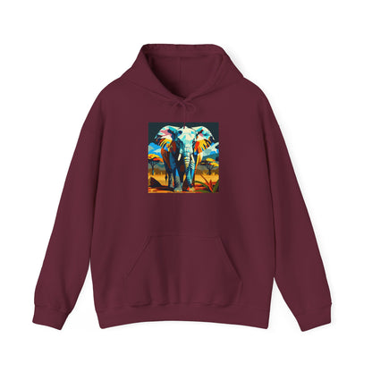 Electric Elephant Art Hoodie | Eco-Limited