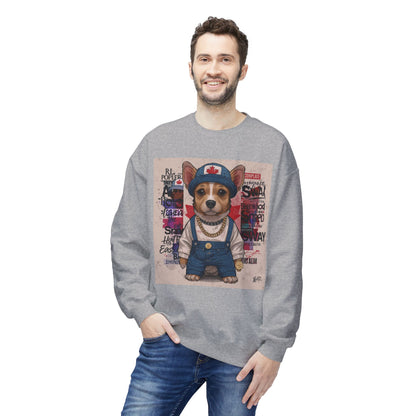 Lucky Street Pup Art Sweater | Eco-Limited