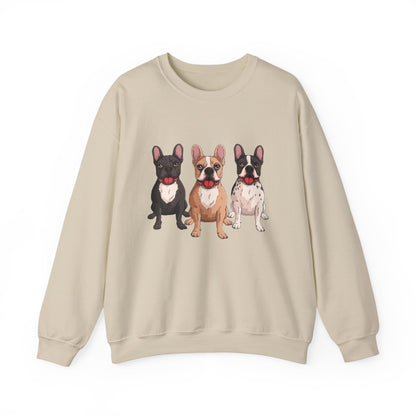 French Bulldog Trio Graphic Sweatshirt|Eco-Friendly - Limited