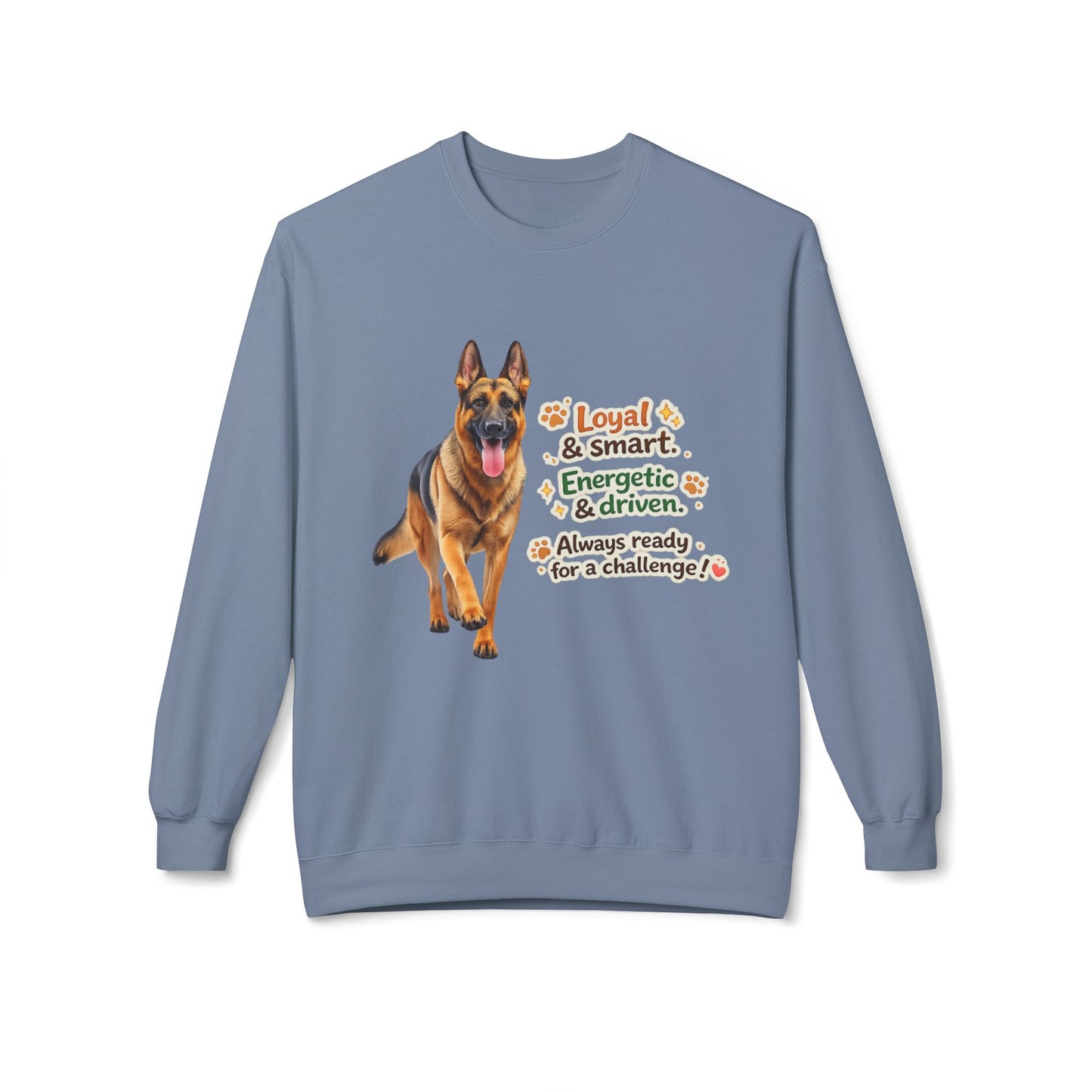 German Shepherd Character Sweatshirt | Eco-Limited