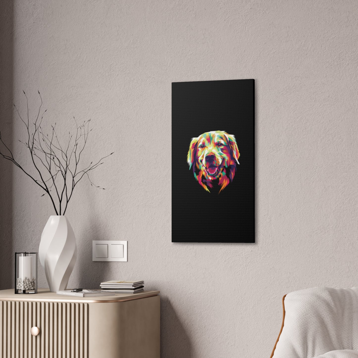 Color Burst Golden Smile Canvas | Eco-Limited