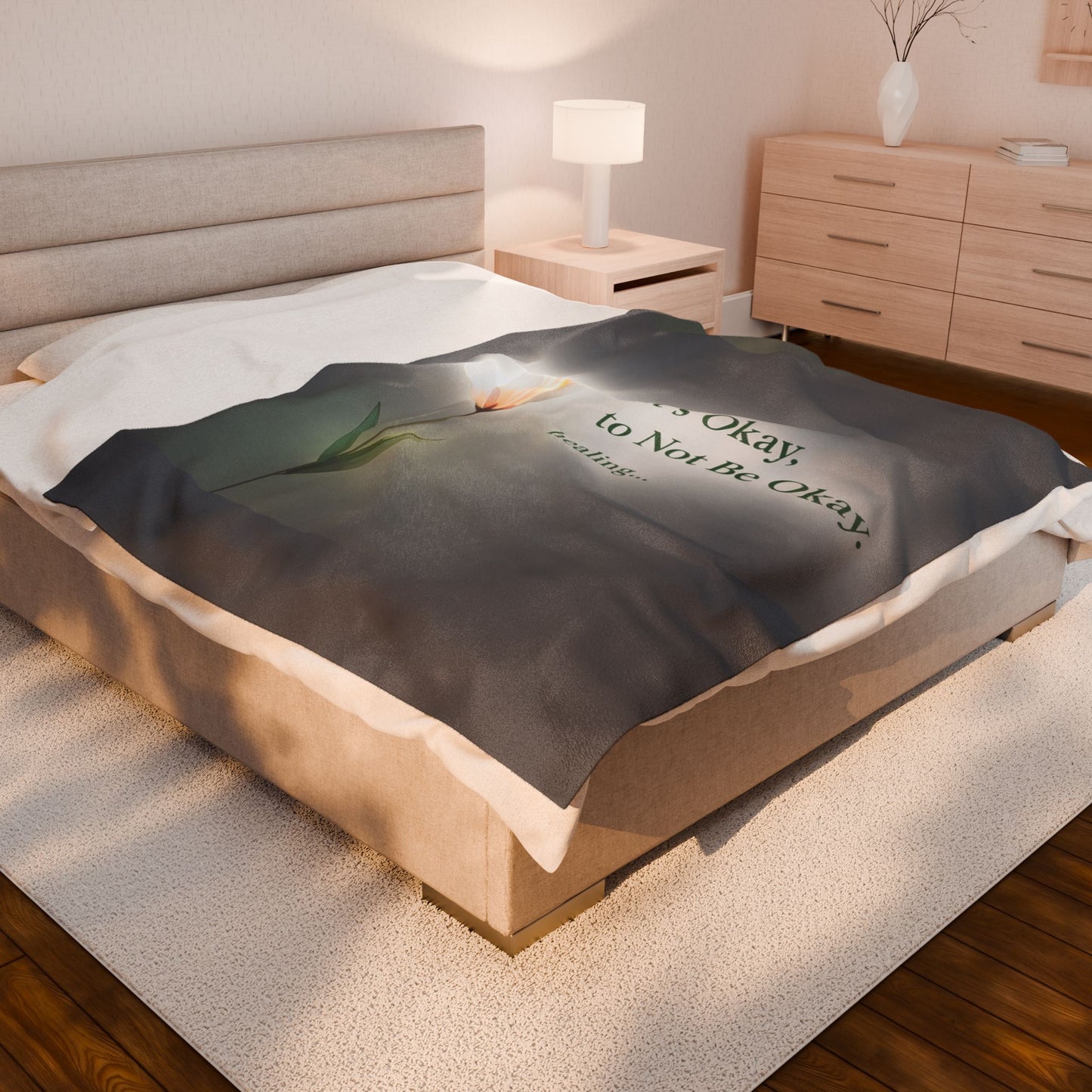 It’s Okay to Not Be Okay Healing Quote Blanket | Eco Limited