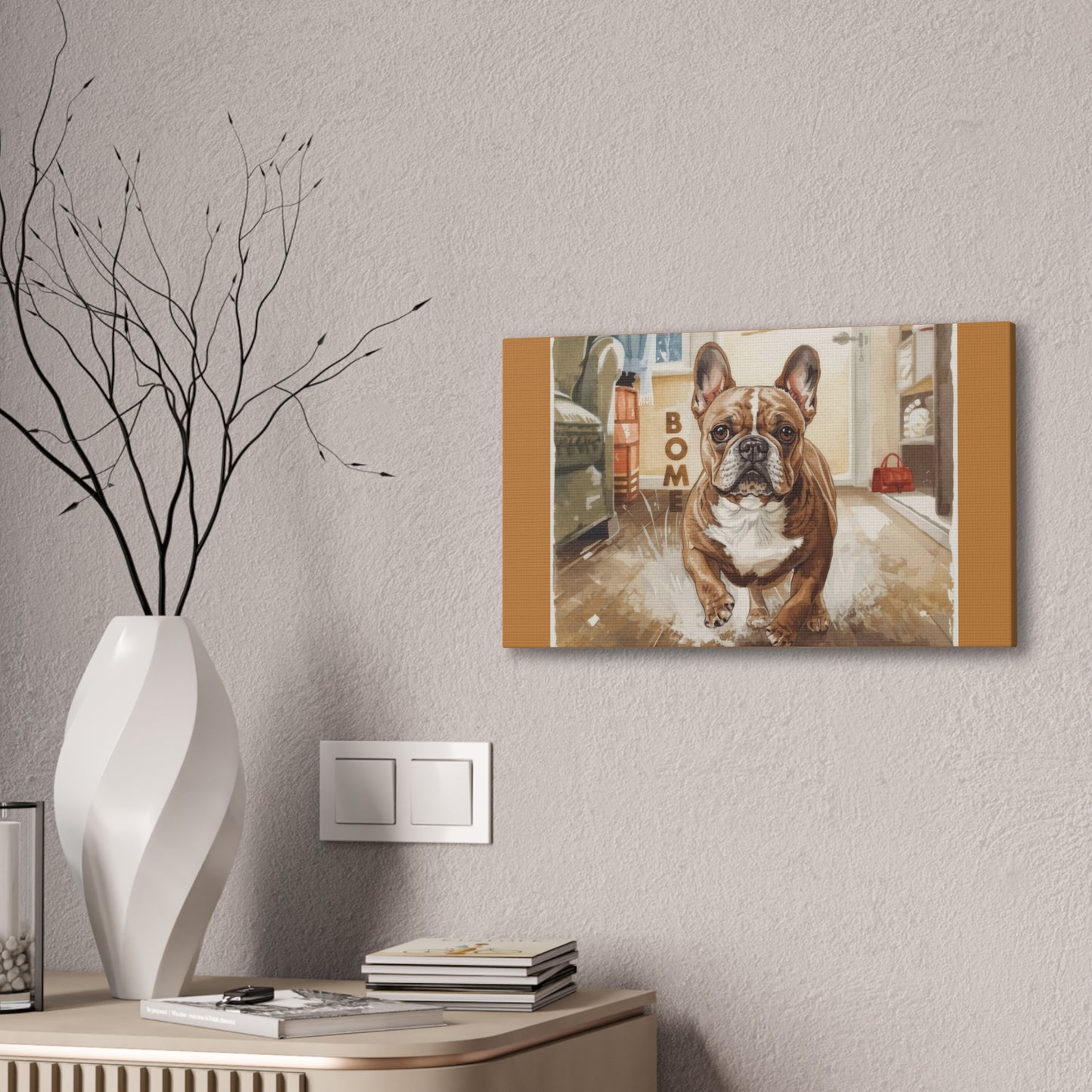Happy Home Bulldog Canvas Art | Eco-Limited