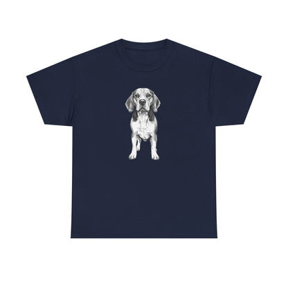 Beagle Sketch Minimal Art T-Shirt | Eco-Limited