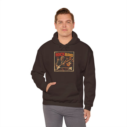 Rock Band Vintage Collage Hoodie | Eco-Limited