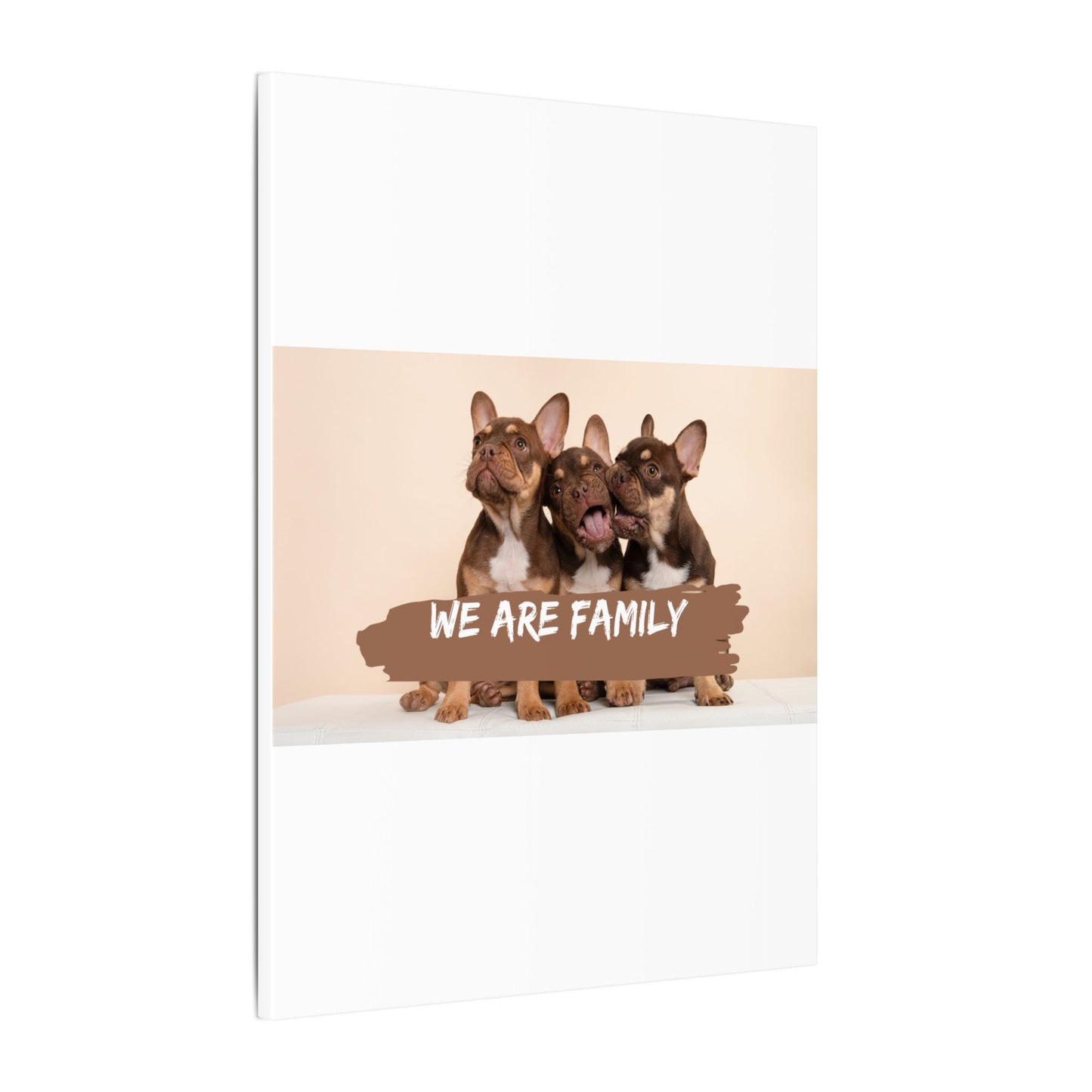 We Are Family French Bulldog Canvas Wall Art