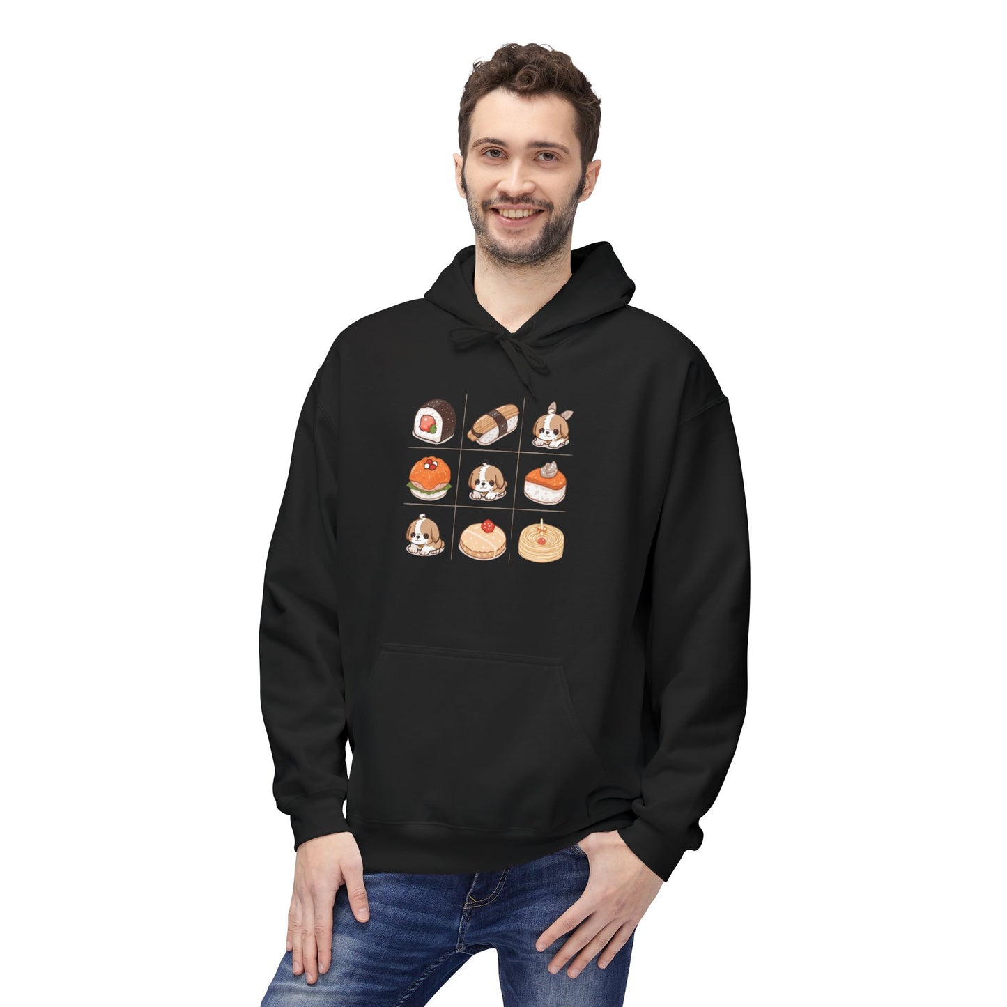 Lucky Bento Puppy Grid Hoodie | Eco-Limited