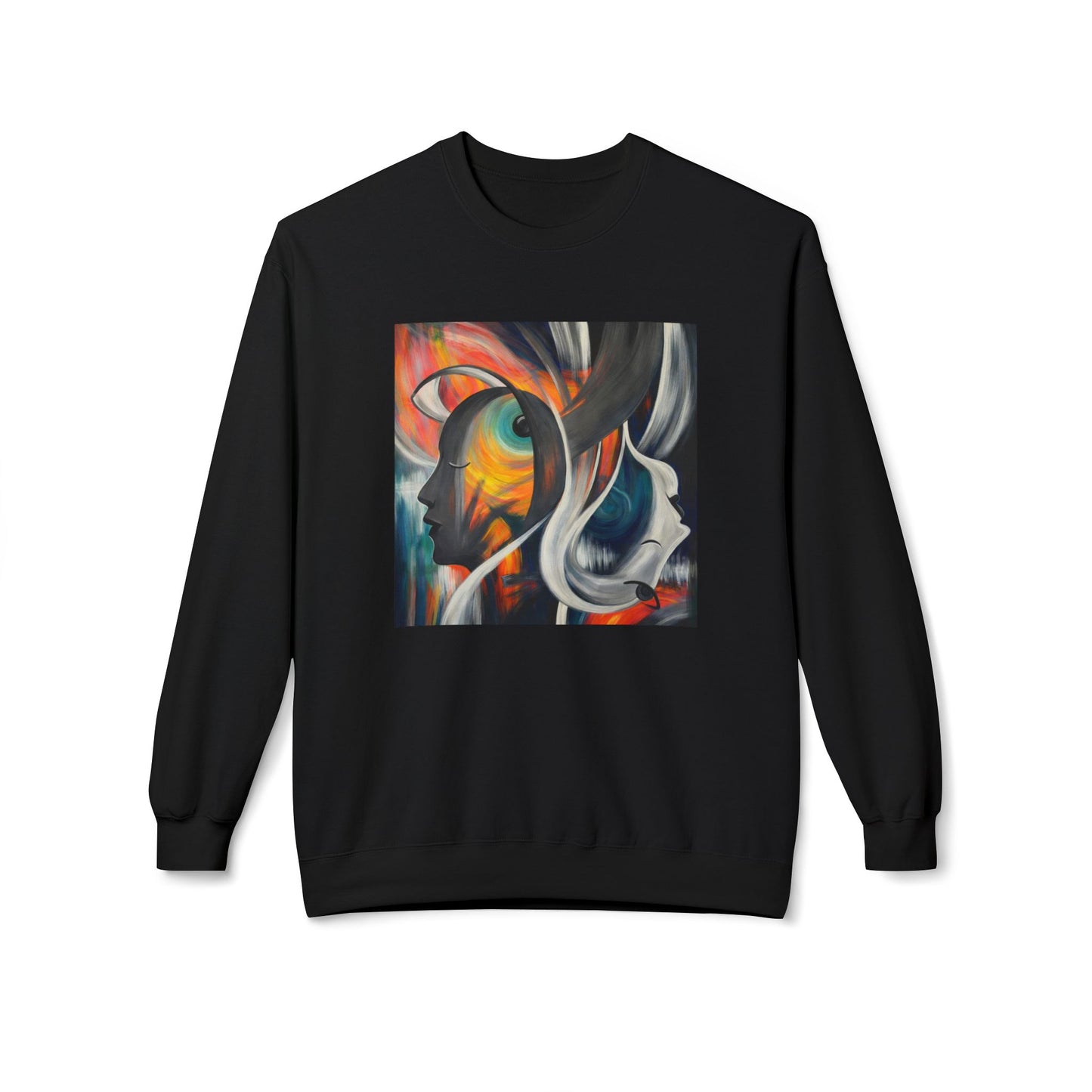 Abstract Expression Portrait Sweatshirt | Eco-Limited