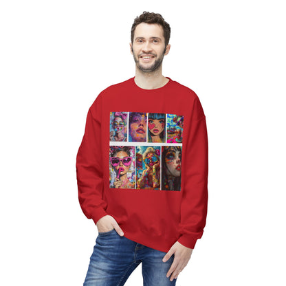 Pop Art Portrait Collage Graphic Sweatshirt
