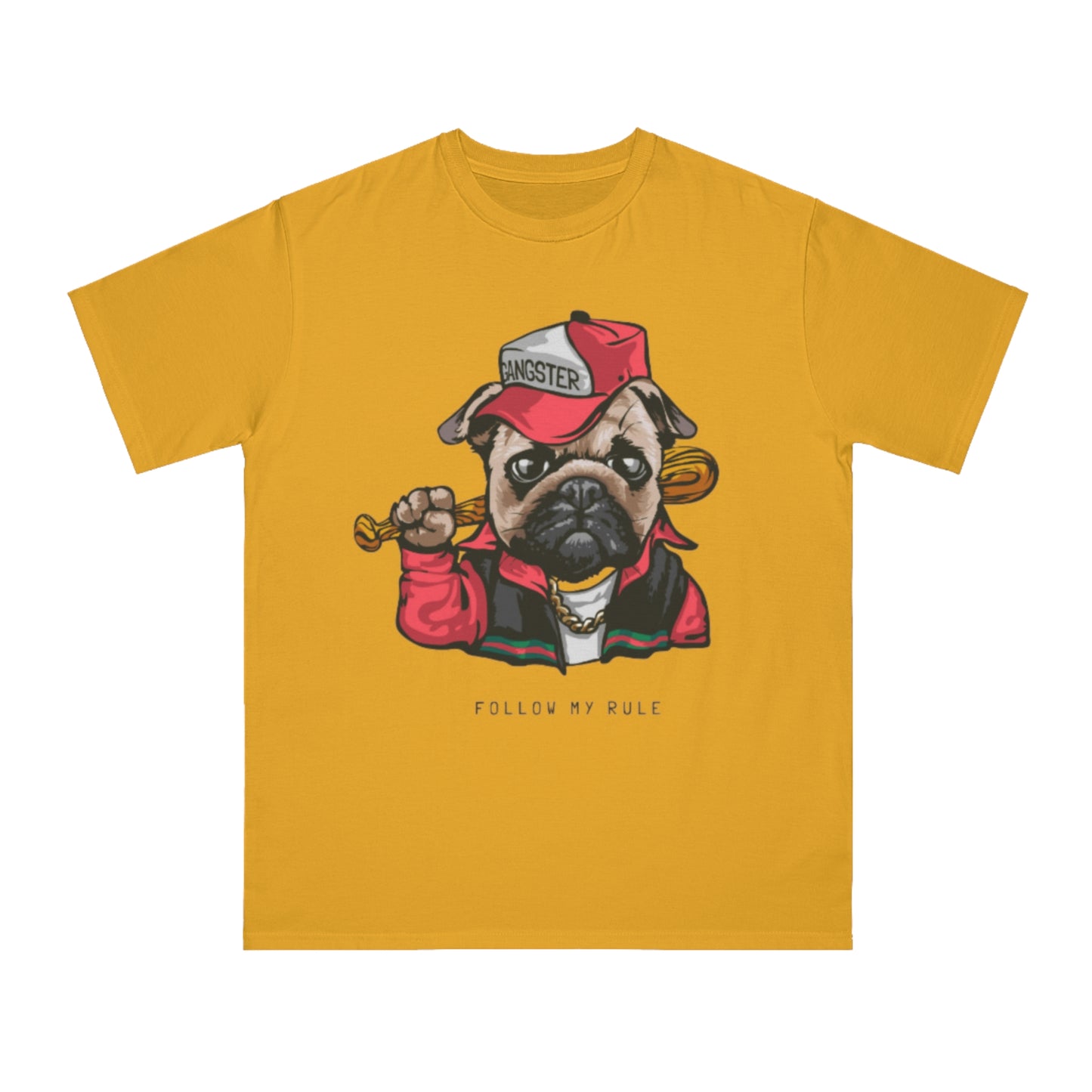 Organic Gangster Pug T-Shirt | Organic-Limited