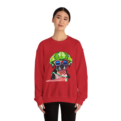 Dog in Helmet & Sunglasses Sweatshirt|Eco-Friendly - Limited